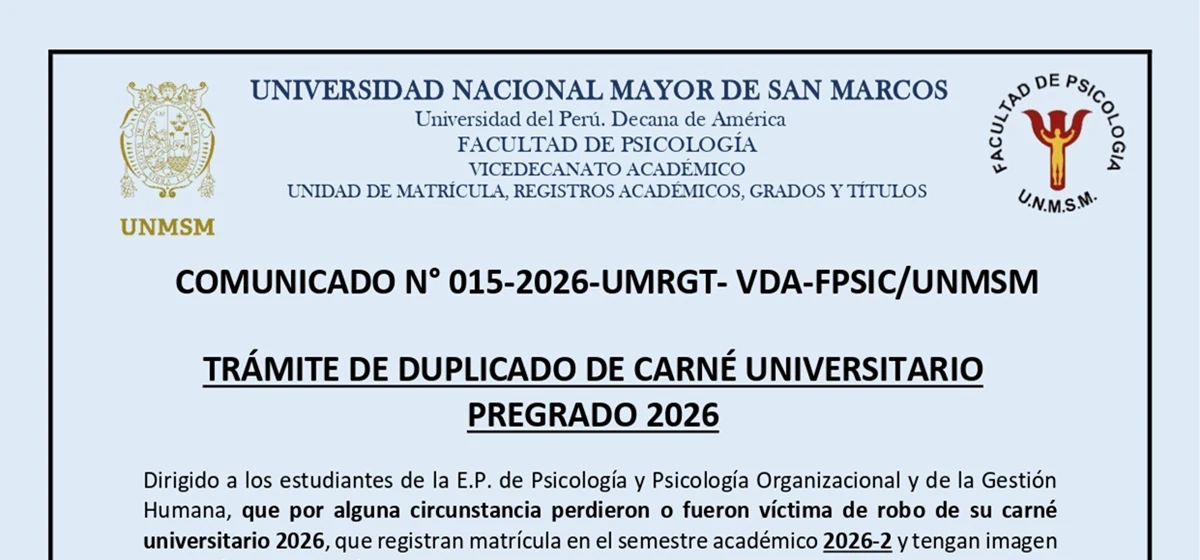 Duplicado de carné universitario 2026 pregrado